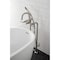 Aqua Vintage CCK8408DKL Freestanding Tub Faucet with Supply Line, Stop Valve, Brushed Nickel CCK8408DKL - alternate 4
